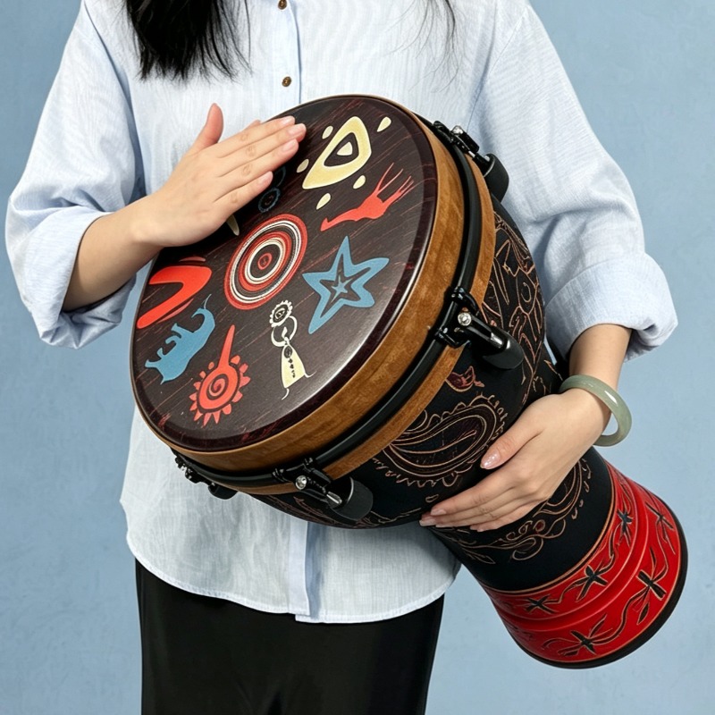 Djembe Hand Drum - Renkli 12 İnçlik El Davulu, Meditasyon