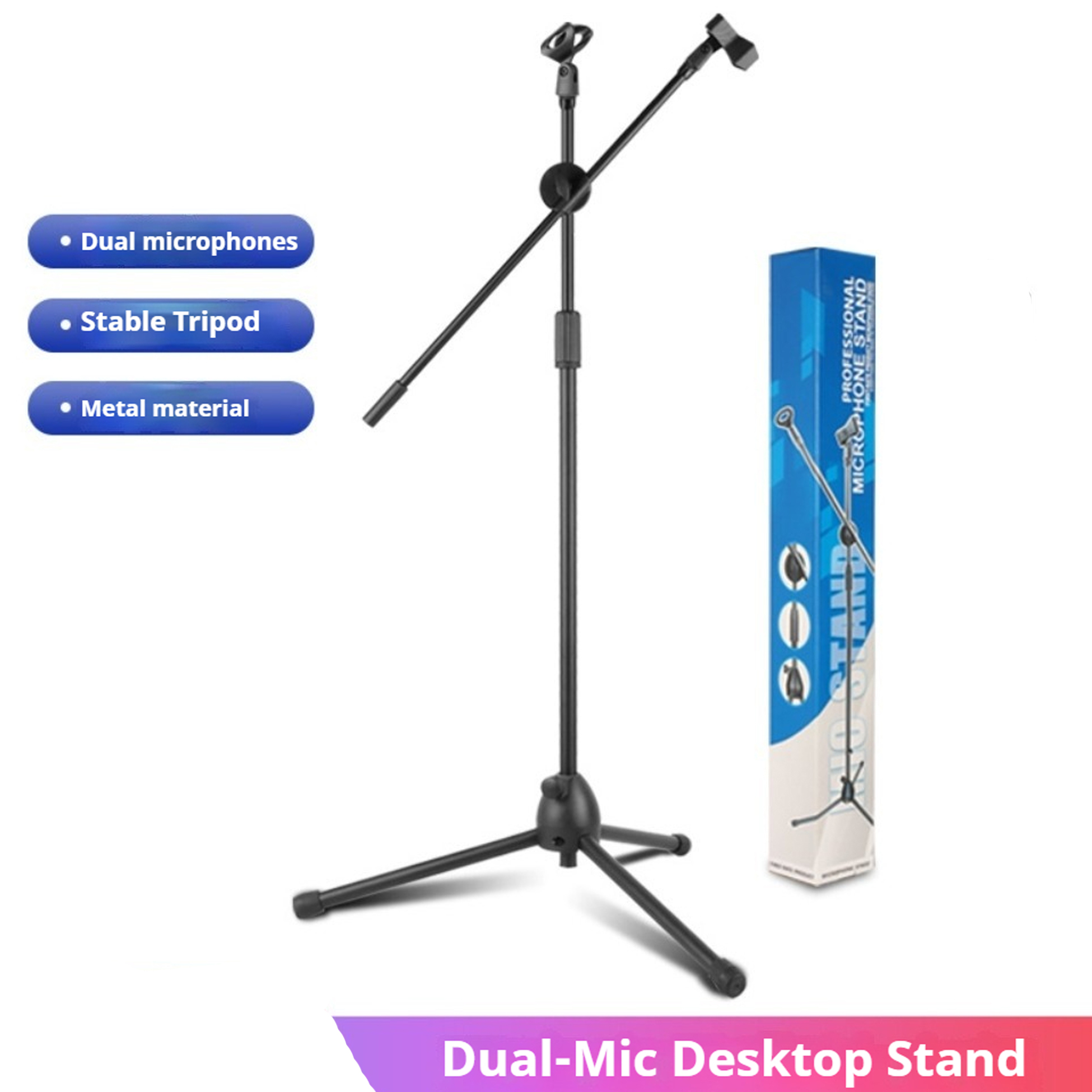 Musical Instrument You Shake - Çift Kollu Tasarımlı Performans Mikrofonu Yer