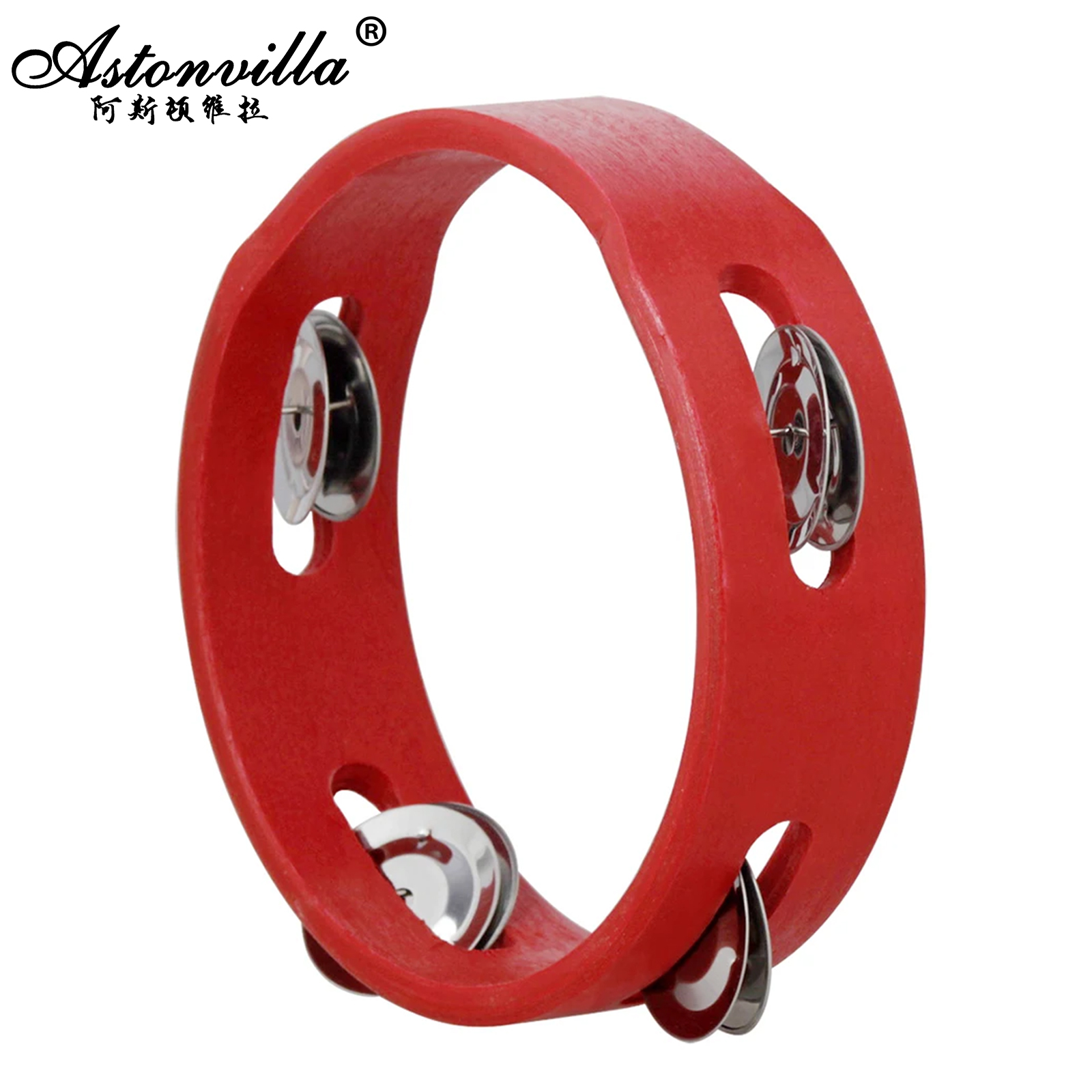 Djembe Hand Drum - 6 inç kırmızı el zil çan